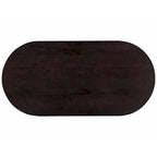 Ovale bruine houten salontafel van 51 in