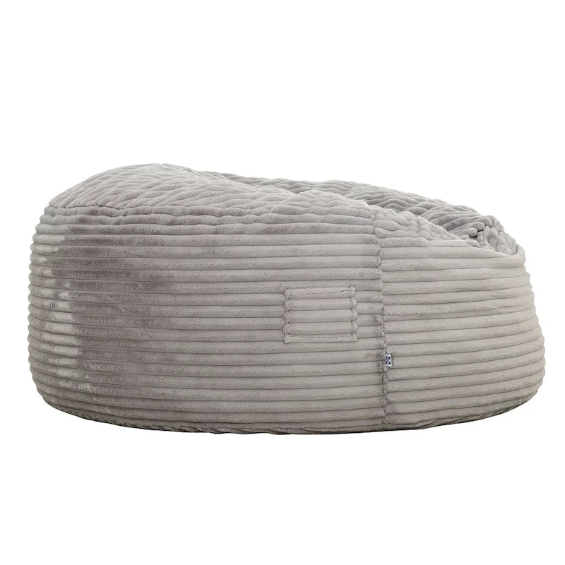 Pufe espreguiçadeira de espuma com pelo sintético, 6 ft