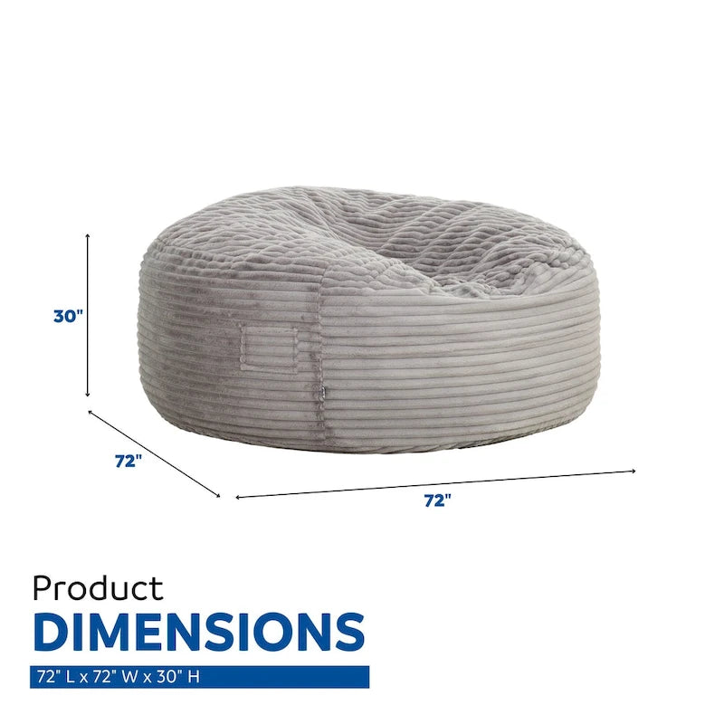 Sitzsack-Lounger aus Kunstfell mit 6 ft Länge