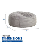 Sitzsack-Lounger aus Kunstfell mit 6 ft Länge