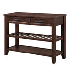 Console Table with 2 Storage Drawers and 2 Open Shelves