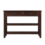 Console Table with 2 Storage Drawers and 2 Open Shelves