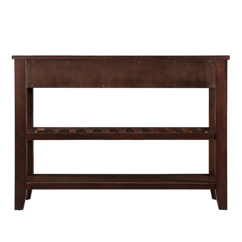 Console Table with 2 Storage Drawers and 2 Open Shelves