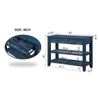 Console Table with 2 Storage Drawers and 2 Open Shelves