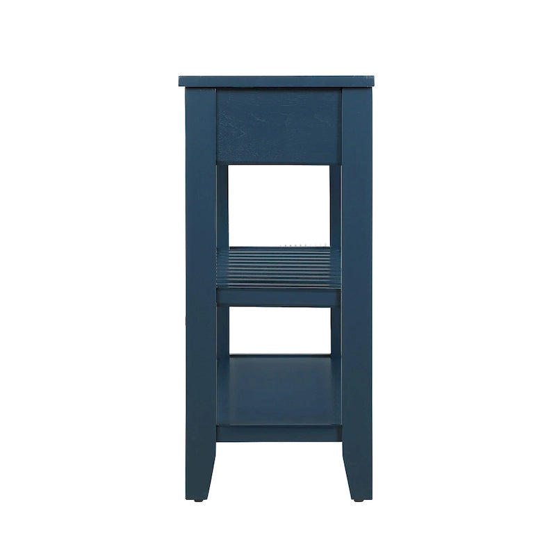Console Table with 2 Storage Drawers and 2 Open Shelves