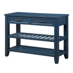 Console Table with 2 Storage Drawers and 2 Open Shelves