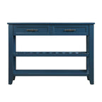 Console Table with 2 Storage Drawers and 2 Open Shelves