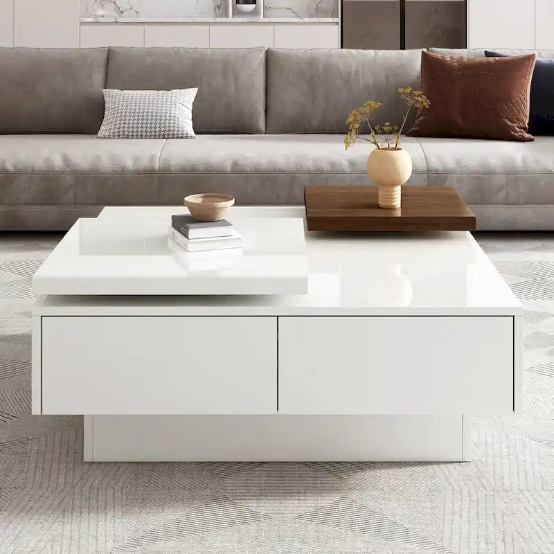 Modern Square Wood Coffee Table