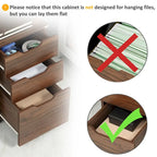 Büro-Stauraumschrank mit 3 Schubladen und Rollen, braune Holzmaserung